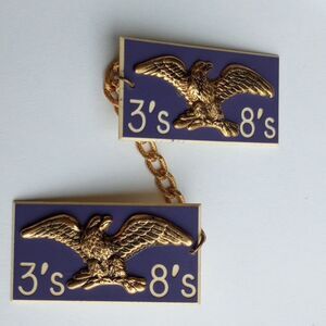Vintage 3 & 8 Eagle Collar Chain Clips